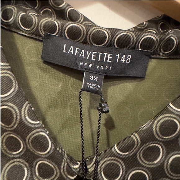 Lafayette 148 New York Diana Long Sleeve Silk Blouse - Picture 5 of 8